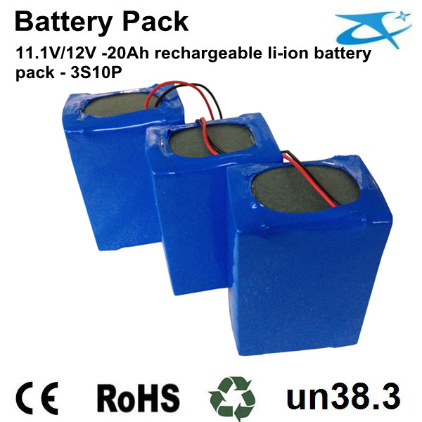 12V li-ion 20Ah 18650 battery pack