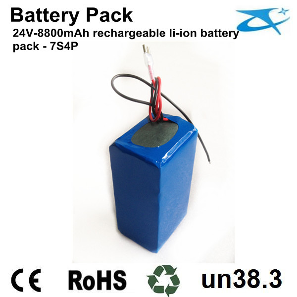 24V 18650 battery pack 8800mAh